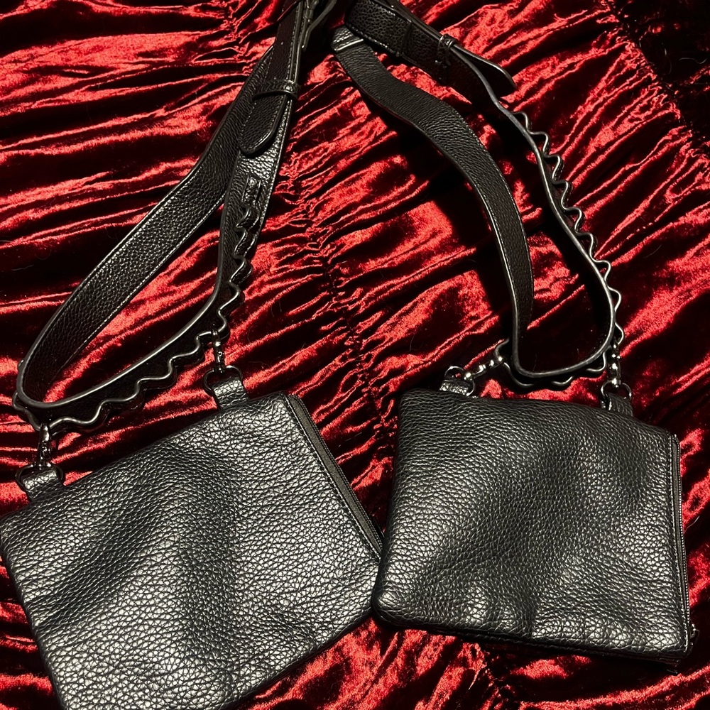 Blackwell Foxblood  Black Leather Crossbody Bag